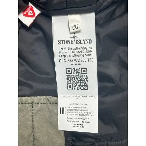 Stone Island NWT Logo Patch Mid-Length Parka in Green Size‎ XXL MSRP $1325